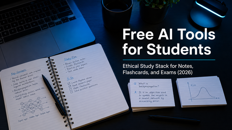 Free AI Tools for Students: The Study Stack for Notes, Flashcards, and Exams (2026)