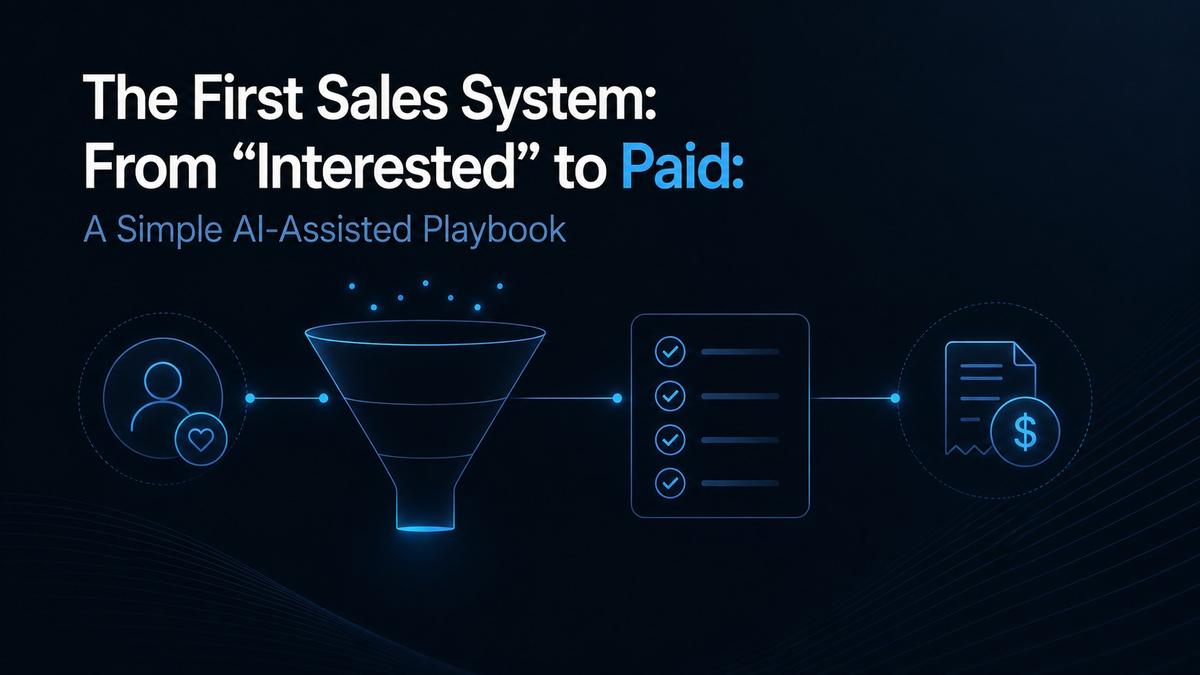 The First Sales System: From “Interested” to Paid—A Simple AI-Assisted Playbook