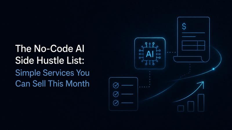 The No-Code AI Side Hustle List: Simple Services You Can Sell This Month