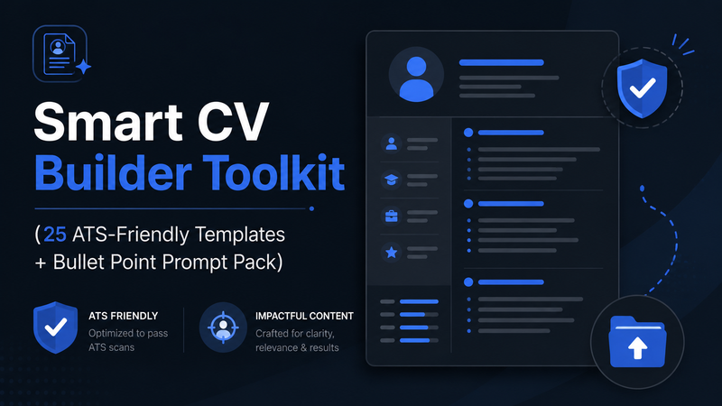 Smart CV Builder Toolkit | 25 ATS-Friendly Templates