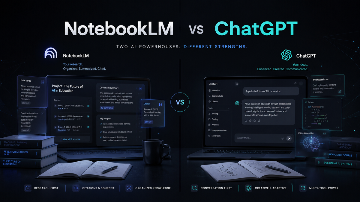 NotebookLM vs ChatGPT: Which One Is Better for Learning and Research?
