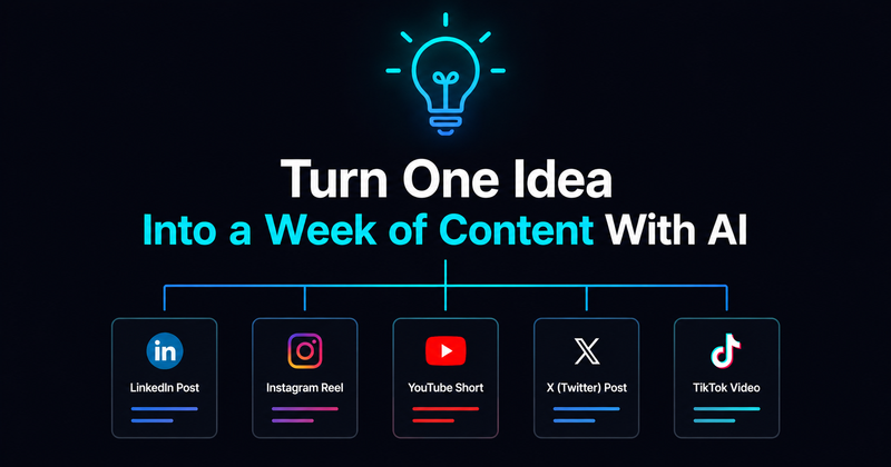 Turn One Idea Into a Week of Content With AI